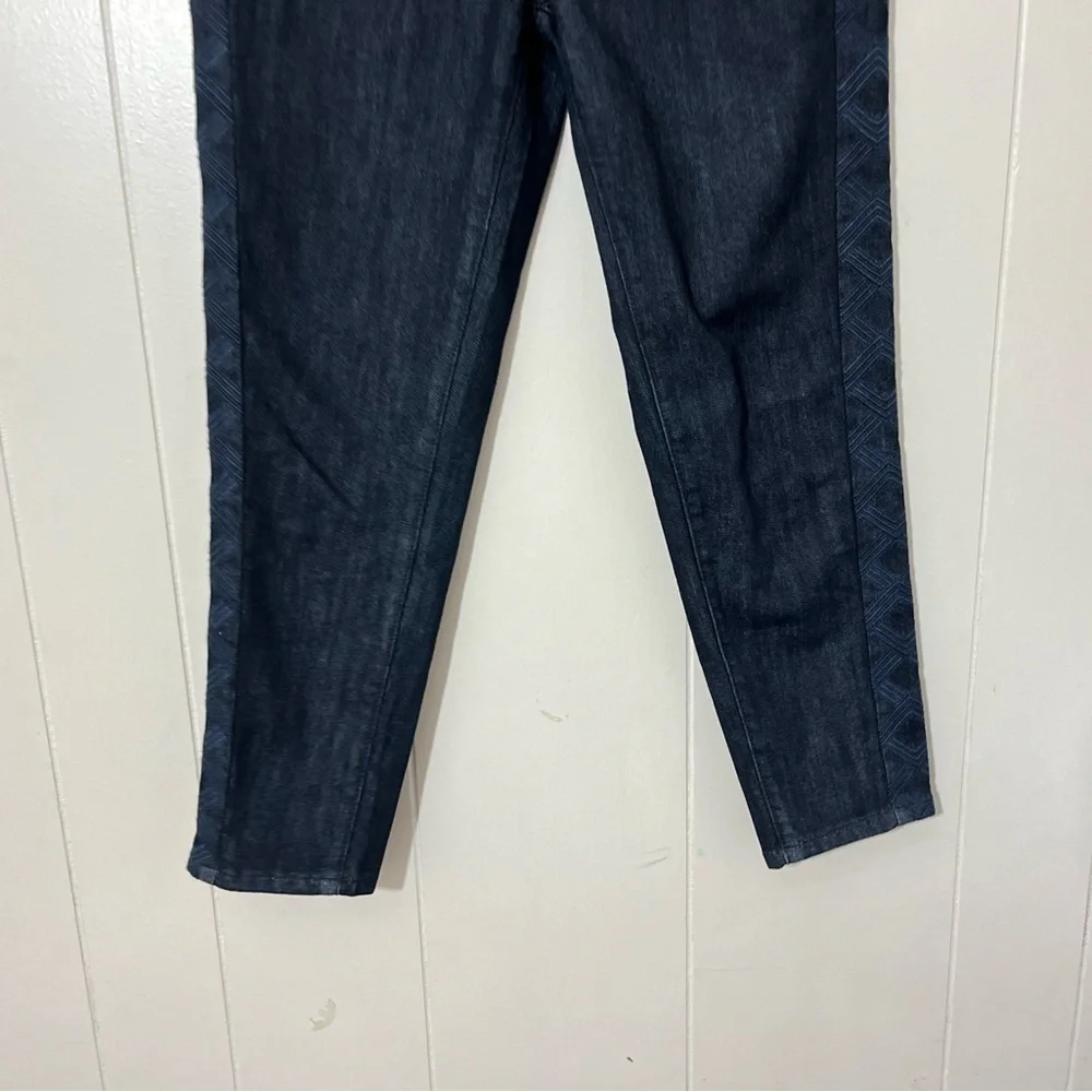 Coldwater Creek Jeans Women's Blue Denim Tuxedo Ankle Jeans Size 4P NWT - Picture 2 of 12